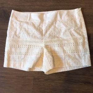 Ann Taylor Loft Shorts side Zip White Size  2